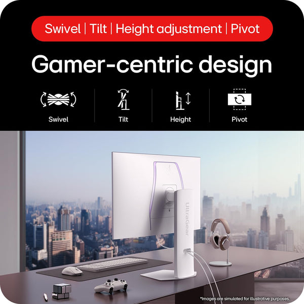 LG UltraGear OLED Gaming Monitor 32GS95UV-B, 32 inch UHD 4K, Dual mode 4K: 240Hz / FHD: 480Hz, 0.03ms Response Time, NVIDIA G-Sync & AMD FreeSync Premium Pro, 7W Stereo speakers, DisplayPort, HDMI 2.1