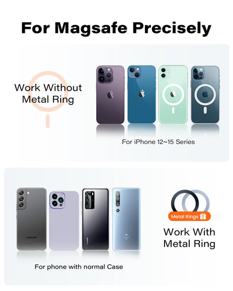 APPS2Car Magnetic Mount for GYM, 360 Adjustable Magnetic Phone golf Mount, Magnet Phone Holder Compatible with 4.7-6.5" Smartphones, Alloy Base and Joint, Black Cradle