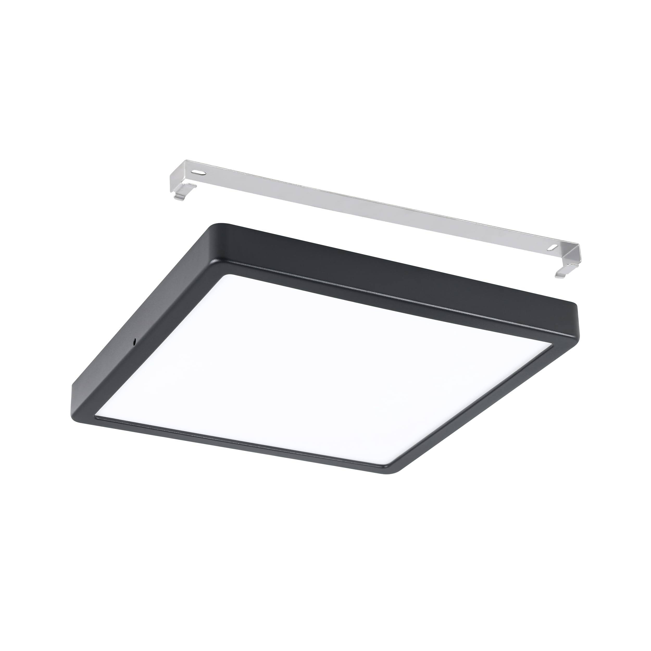 Eglo LED Outdoor Ceiling Light Argolis 2, Outside Light for Wall and Ceiling, Porch Lighting Made of Black Metal and White Plastic, Exterior lamp Warm
