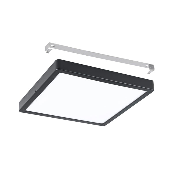 Eglo LED Outdoor Ceiling Light Argolis 2, Outside Light for Wall and Ceiling, Porch Lighting Made of Black Metal and White Plastic, Exterior lamp Warm