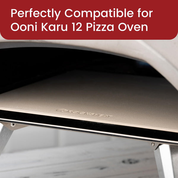 13.2" x 13.2" x 0.6" Square Cordierite Pizza Baking Stone Perfectly Compatible for Ooni Karu, Koda & Fyra 12 Pizza Oven