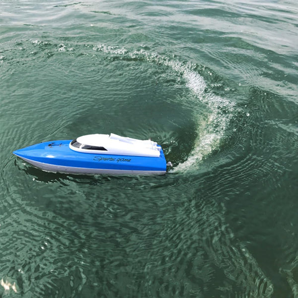 SZJJX RC Boat, Remote Control Boats for Lake/Pool/Pond, 2.4 GHz High Speed Mini Boats, Outdoor Adventure Electric RC Racing Boats for Adults & Kids-Blue