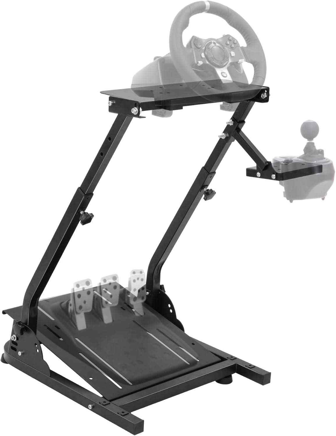 VELPAX Steering Wheel Stand, Height Adjustable Racing Wheel Stand, Wheel Stand Compatible with Logitech G25 G27 G29 G920, GT Racing Simulator Wheel Stand, Wheel Support and Pedal not Included