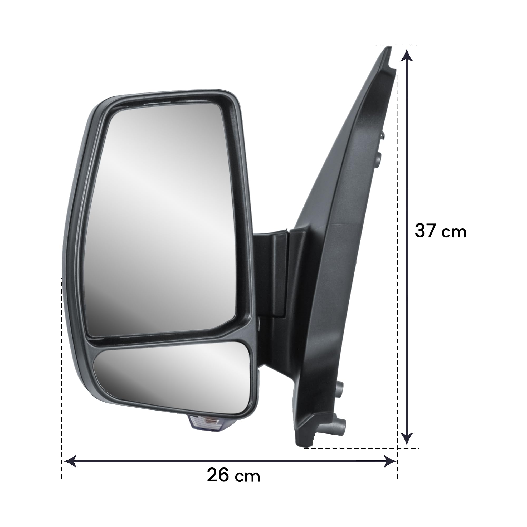Repmacement Driver Right Side Door Wing Mirror O/S Electric and Heated Manual Folding with Textured Back Cover for Ford Transit Tourneo Custom 2015 to 2024