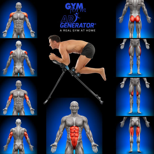 GYMFORM AB Generator Core Strength Training Equipment for Home, Fitness, Ab Machine, Abdominal Trainers, Toning Abs, Legs, Arms, Levels of intensity,