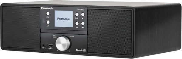 Panasonic SC-DM202EG-K Micro HiFi Compact Stereo System with FM / DAB+ Radio, 24W Output Power, CD/MP3 Player, USB, Bluetooth, Large 2.4" Display, Black