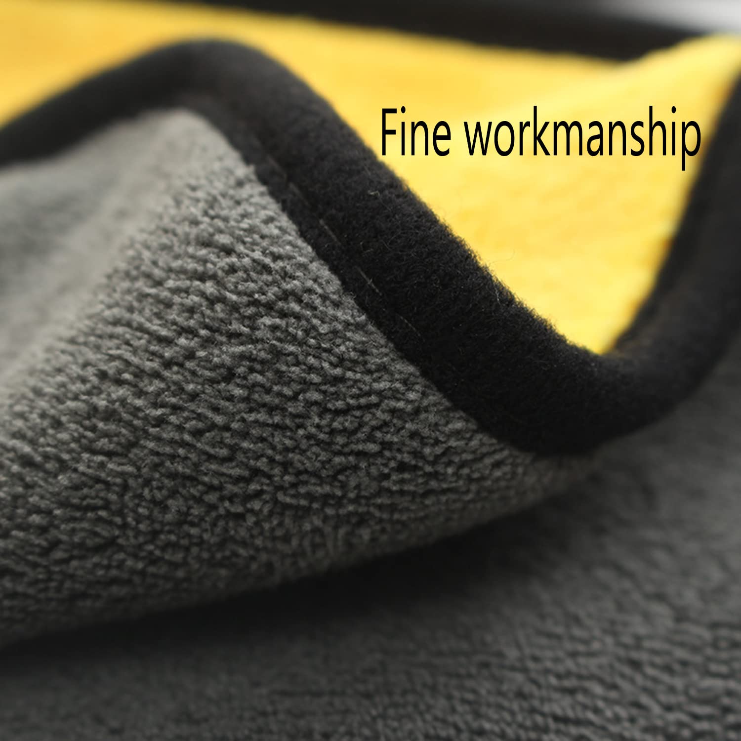 VAIYNWOM Set of 6 Car Cleaning Microfibre Cloths, Absorbent Microfibre Towel Polishing Cloth Gentle on Paint, Lint-Free for Household and Cleaning Car Motorcycle, 30x40cm (Yellow & Gray)