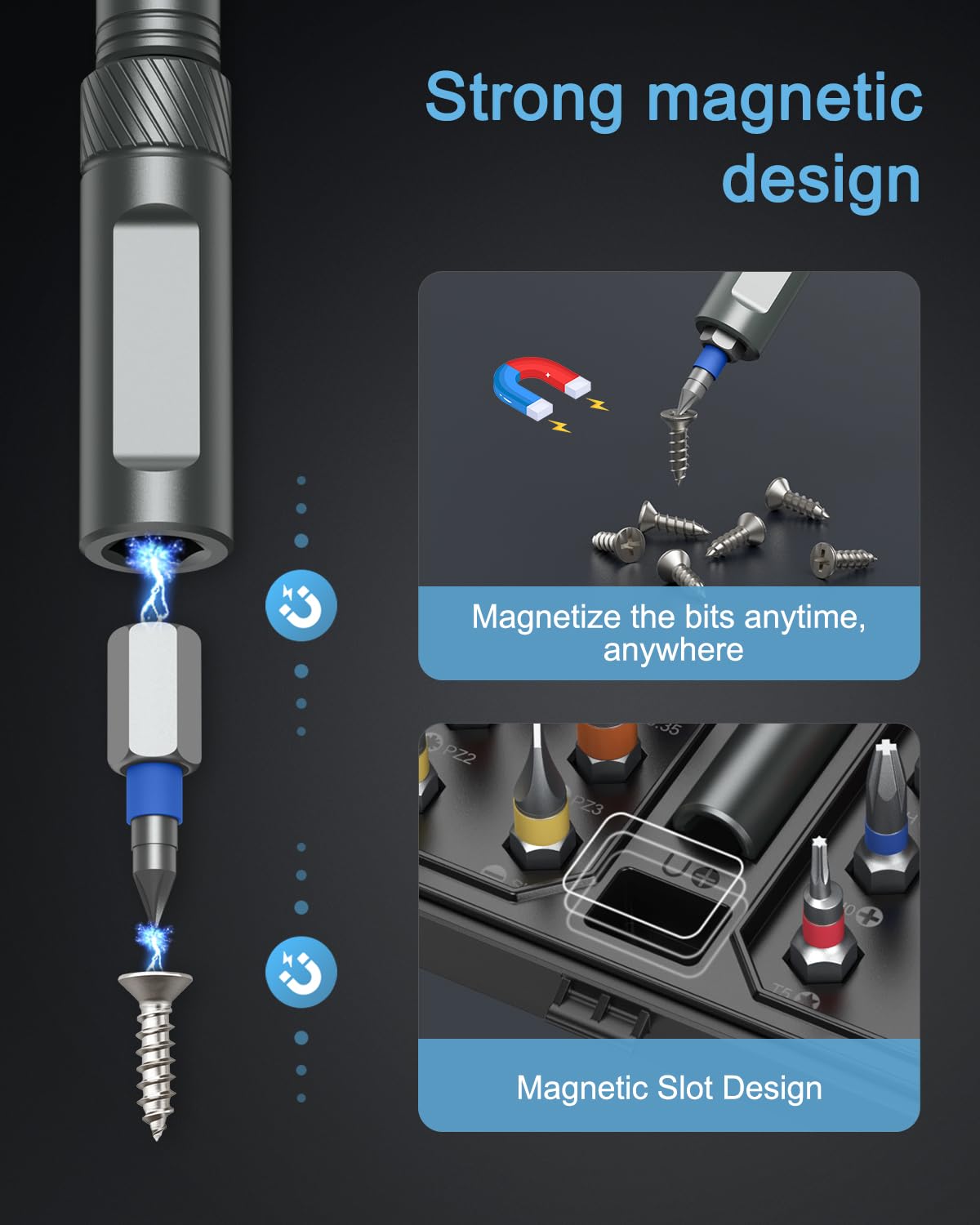 Ankilo 24 in 1 Magnetic Screwdriver Set, DIY Ratchet Screwdriver Set with Rotatable Ratchet Handle, Repair Tool Kit, Small Ratchet Set in case for Furniture Computer Bicycle, Best Gift for Father Day
