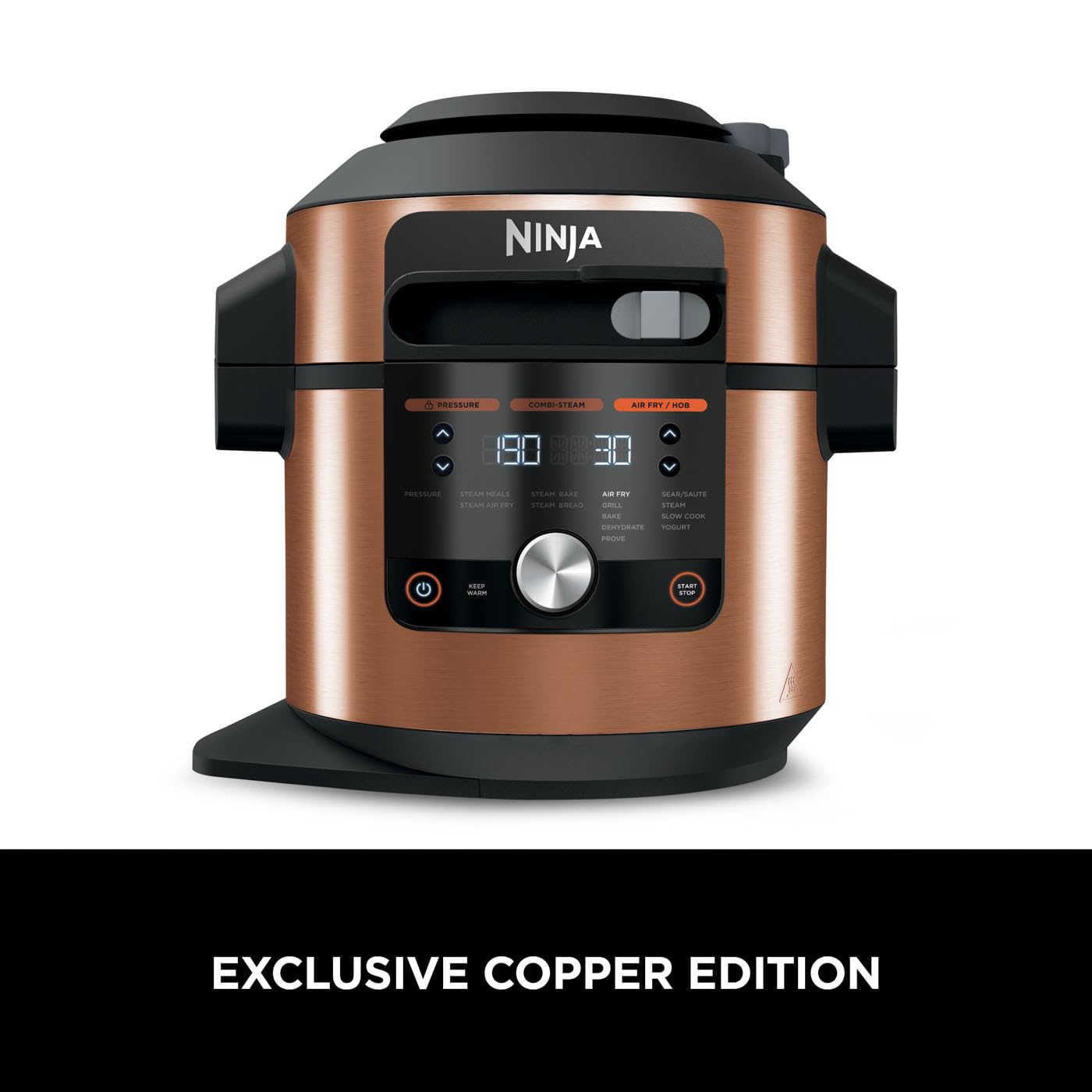 Ninja Foodi MAX 14-in-1 SmartLid Multi Cooker, 7.5L Electric Pressure Cooker & Air Fryer, Combi-Steam, Slow Cook, Bake, Grill, Copper/Black Amazon Exclusive OL650UKCP
