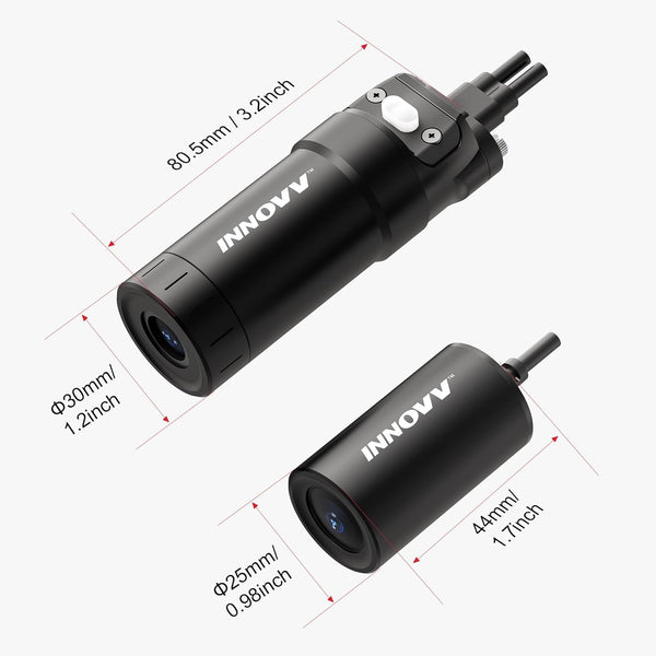 INNOVV K6 Motorcycle Dash Cam Dual Channel QHD 2K+1080P, IP67 Waterproof Mini Motocam with Wi-Fi, 120°Golden Angel, G-Sensor Detection, Support 256GB(SD Card not Included)