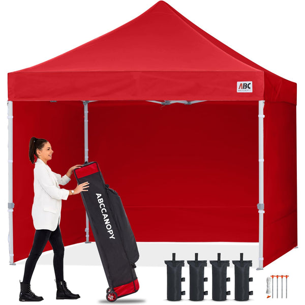 ABCCANOPY 3x6M Pop Up Gazebo Canopy Commercial Tents Market stall with 4 Removable Sidewalls and Roller Bag Bonus 4 Weight Bags (Grey)