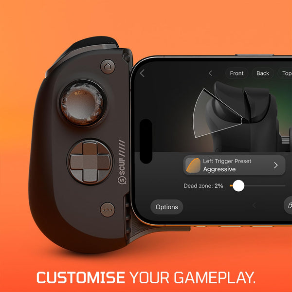 SCUF NOMAD Wireless iPhone Mobile Gaming Controller – Customisable Paddles – Anti-Drift Thumbsticks – Bluetooth 5.0 Connectivity – PS Remote, Xbox Game Pass, Apple Arcade, Steam Link – Black
