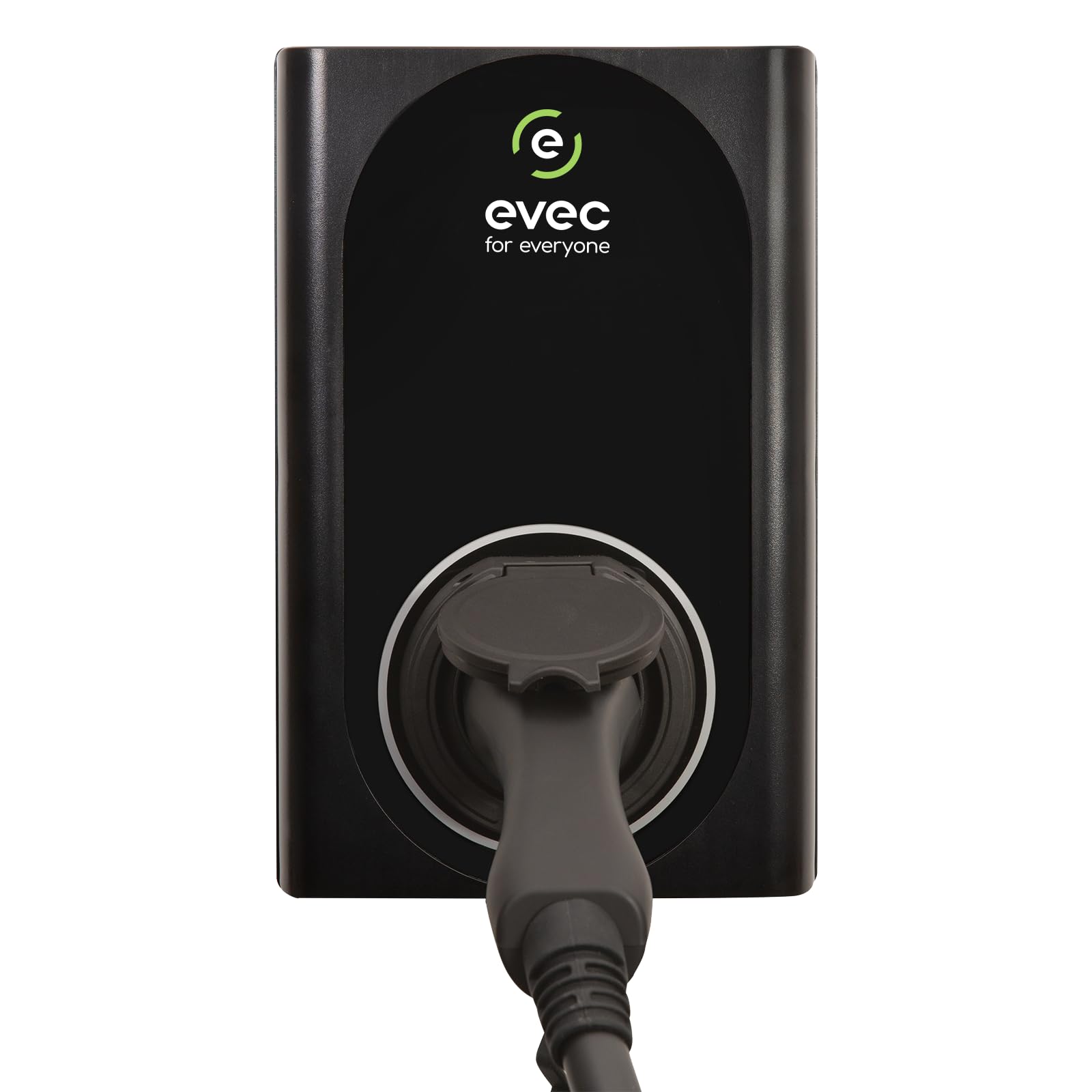 evec VEC01 | EV charger | Electric Vehicle Charger | Type 1, Type 2 | 7.4kW | Untethered | Single Phase | Wall Mount | EV Home Charger| Level 2 Charger | Black, 30x19x12.6cm