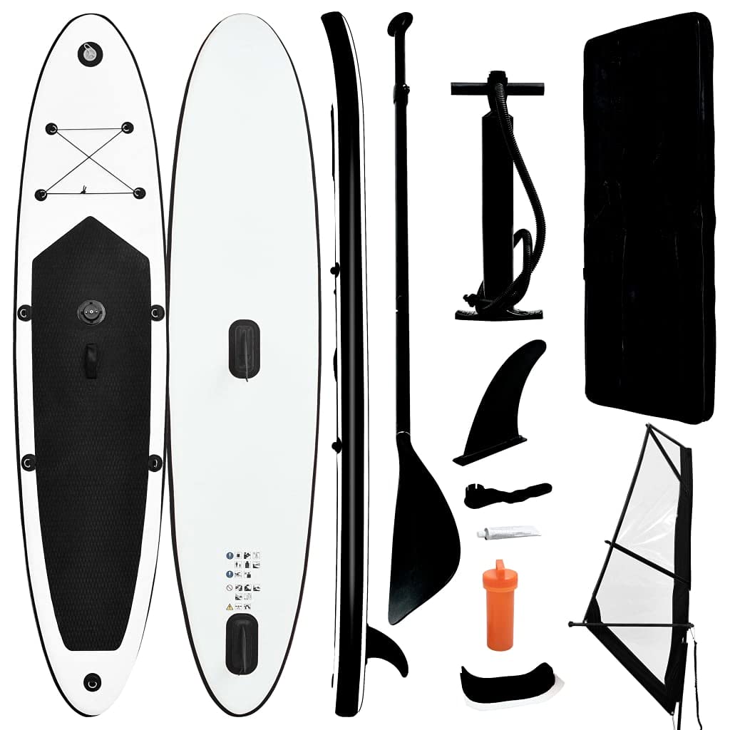 Inflatable Stand Up Paddleboard with Sail Set SUPs Board Surfboard vidaXL