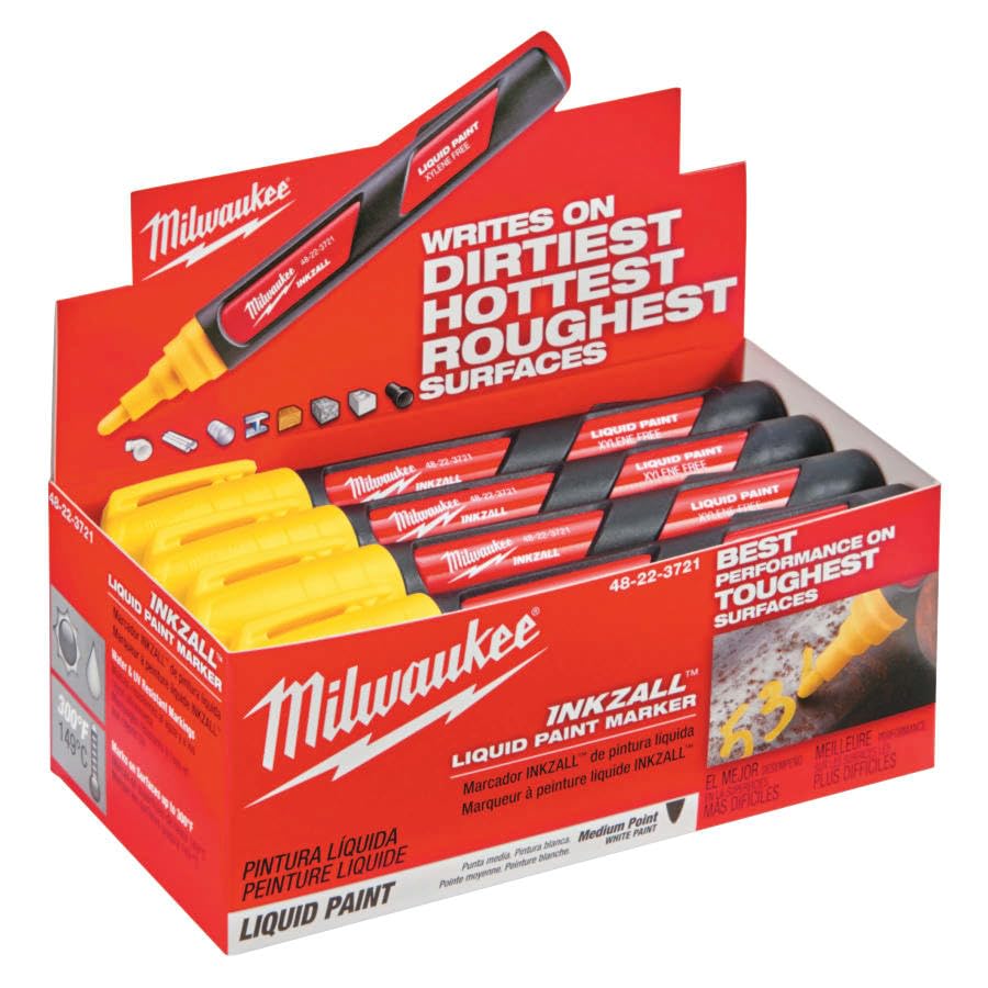 Milwaukee MHT48223711 INKZALLTM Liquid Paint Marker White