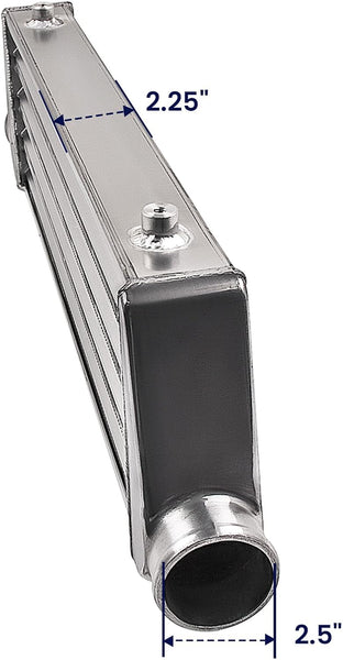 maXpeedingrods 550x180x65mm Universal Intercooler Aluminum Turbo Cooler + 2.5" 64mm Sleeve Compatible Intercooler Turbocharger Pipe Hose Kit