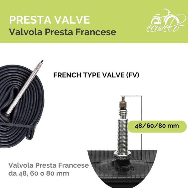 Ecovelo Pair of 2 Tyres 700 x 25C (25-622) + Inner Tubes for Road Bike Road Bike