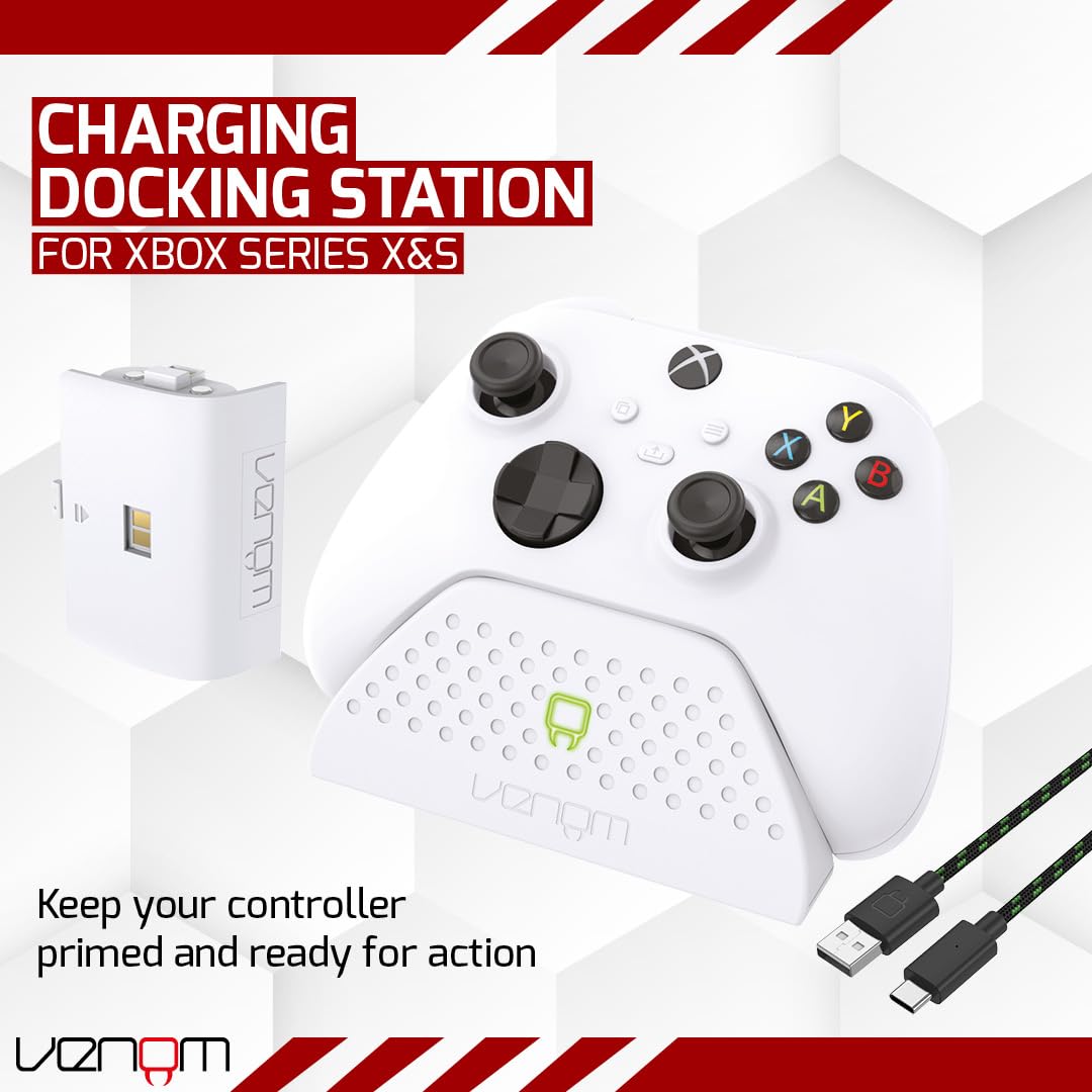 Venom Charging Dock with Rechargeable Battery Pack - Black (Xbox Series X & S/Xbox One)