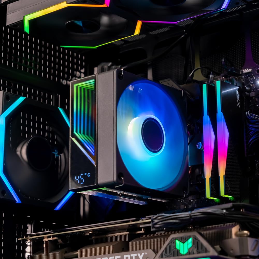 TZMRIT KF420 DGT ARGB CPU Cooler with temperature display, for Intel LGA 1700/1200/115X/1851/1366/2011, for AMD AM4/AM5 (BK)