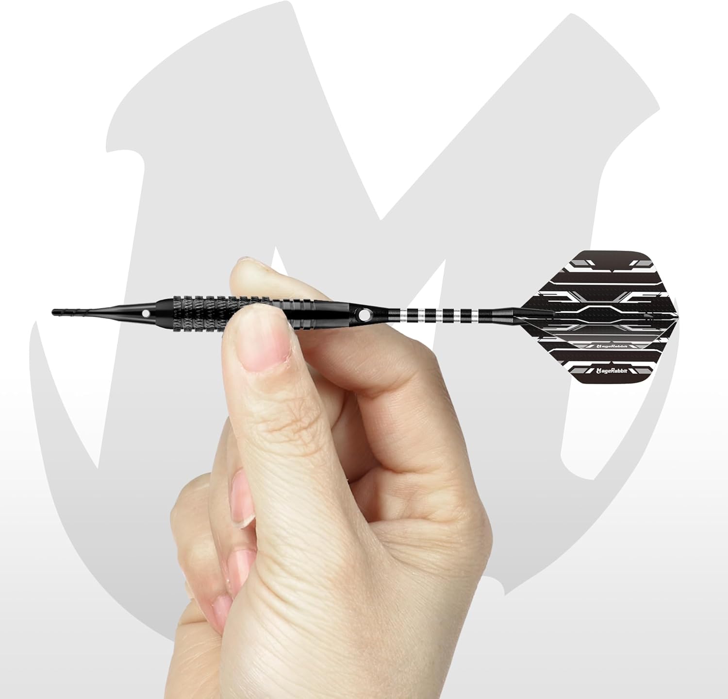 MageRabbit Soft Tip Darts - 12pcs 18g with 50 Extra Tips & 16 Flight Protectors, Includes Wrench for Electronic Dart Board
