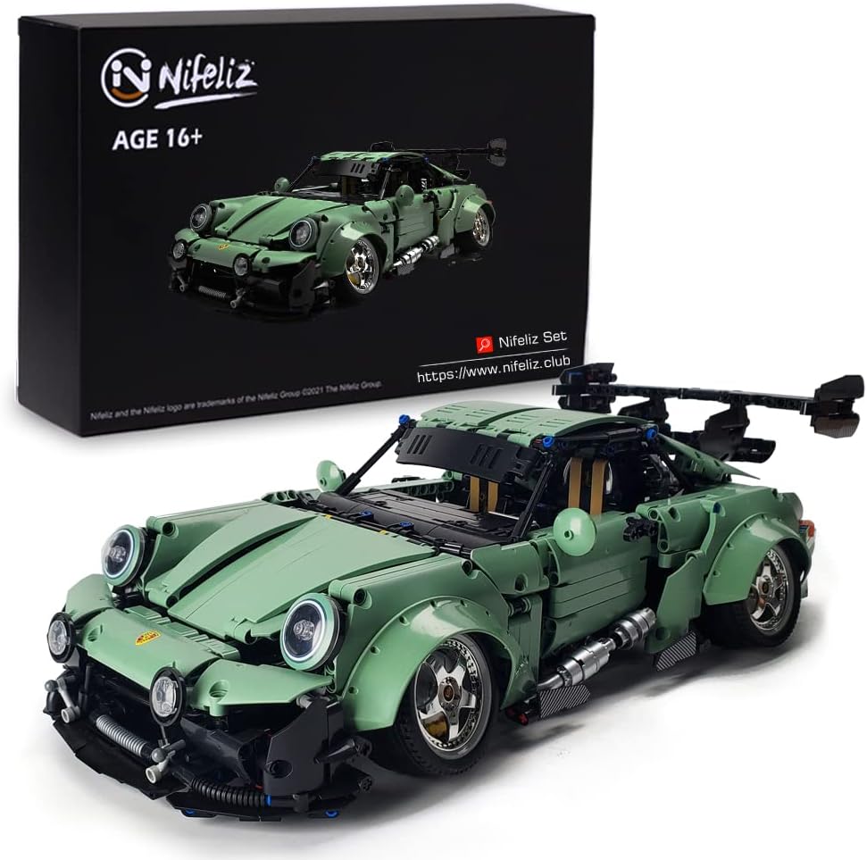 Pr 966 Sport car MOC Building Blocks and Construction Toy, Adult Collectible Cars Set to Build, 1:8 Scale Retro Car Model, NEW2022 (2435 Pcs)