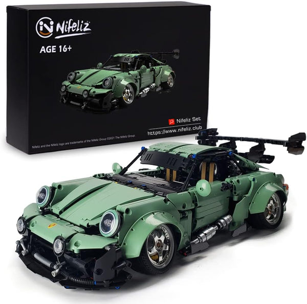 Pr 966 Sport car MOC Building Blocks and Construction Toy, Adult Collectible Cars Set to Build, 1:8 Scale Retro Car Model, NEW2022 (2435 Pcs)