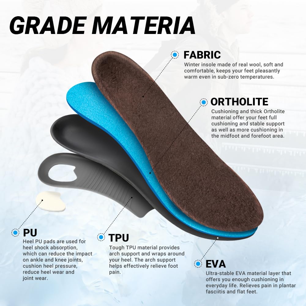 VALsole Orthotic Insole,Arch SupportFor Insole,Plantar FasciitisInsole,for OverPronation,Flat Feet,Metatarsalgia,Heel Pain, Insoles for Men and Women,Blue (UK 9-28cm, Blue-V227)