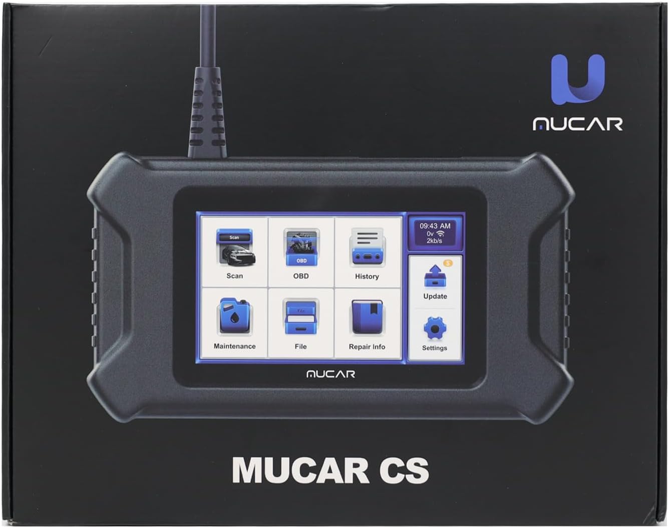 MUCAR Car Diagnostic Tool OBD2 Scanner, CS6 Car Scanner with 6 System (ABS SRS ECM TCM BCM TPMS) with 7 Reset Service (Oil EPB SAS ETS TPMS ABS DPF), Auto VIN Scan Tool for All Car Free Lifetime