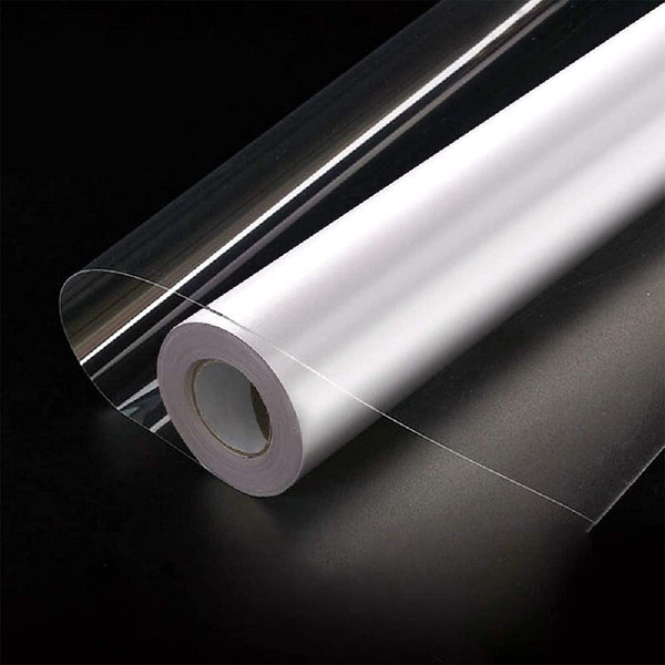 Hode Clear Sticky Back Plastic Roll, Transparent Self Adhesive Vinyl Book Covering Film 90cmX6m, Clear Wall Protector Vinyl Wrap, Furniture Stickers