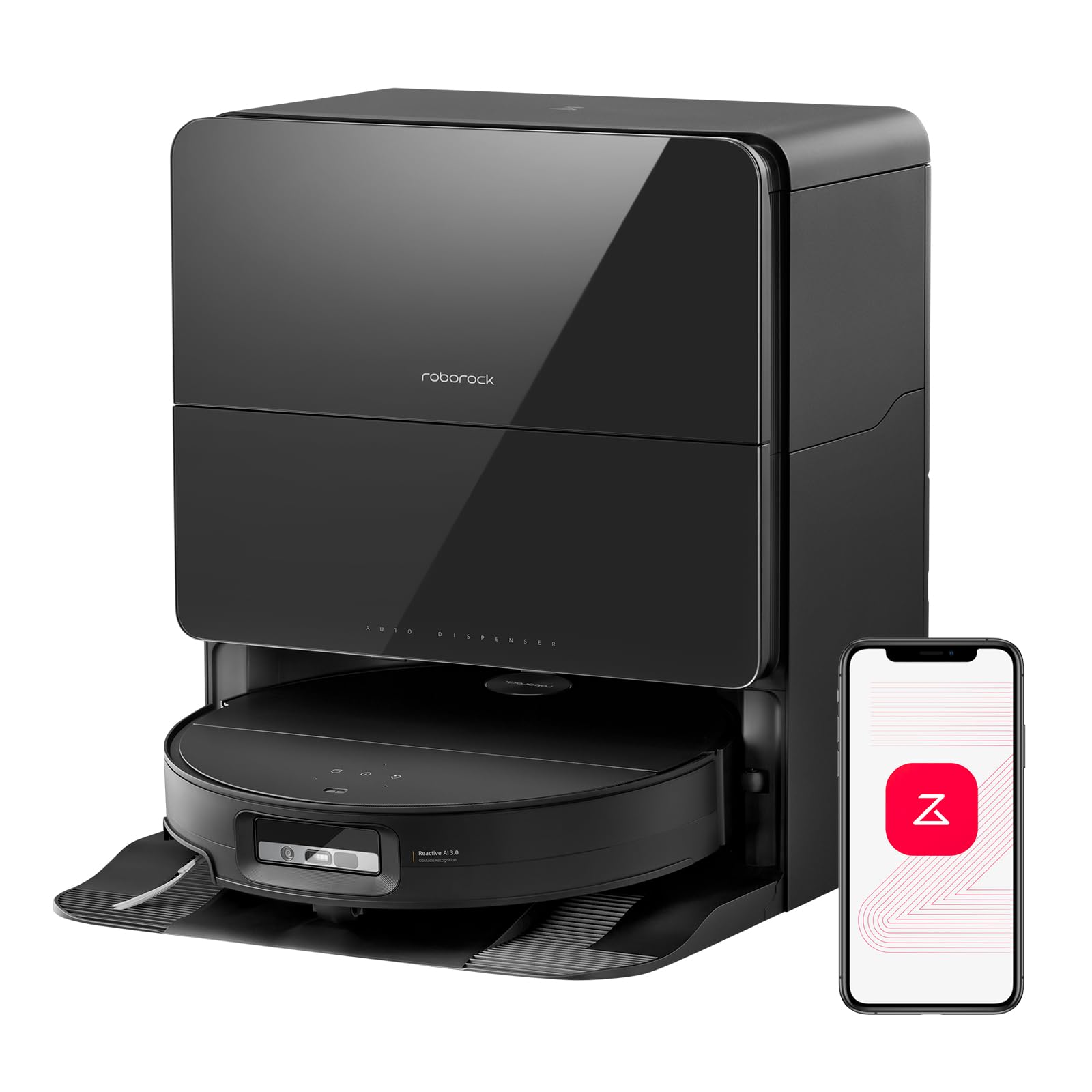 roborock Saros Z70 Robot Vacuum and Mop, OmniGrip Mechanical Arm, AI-Powered, 22,000Pa, 3.14'' Ultra Slim, FlexiArm Riser Technology, AdaptiLift Chassis, Obstacle Avoidance, Multifunctional Dock 4.0