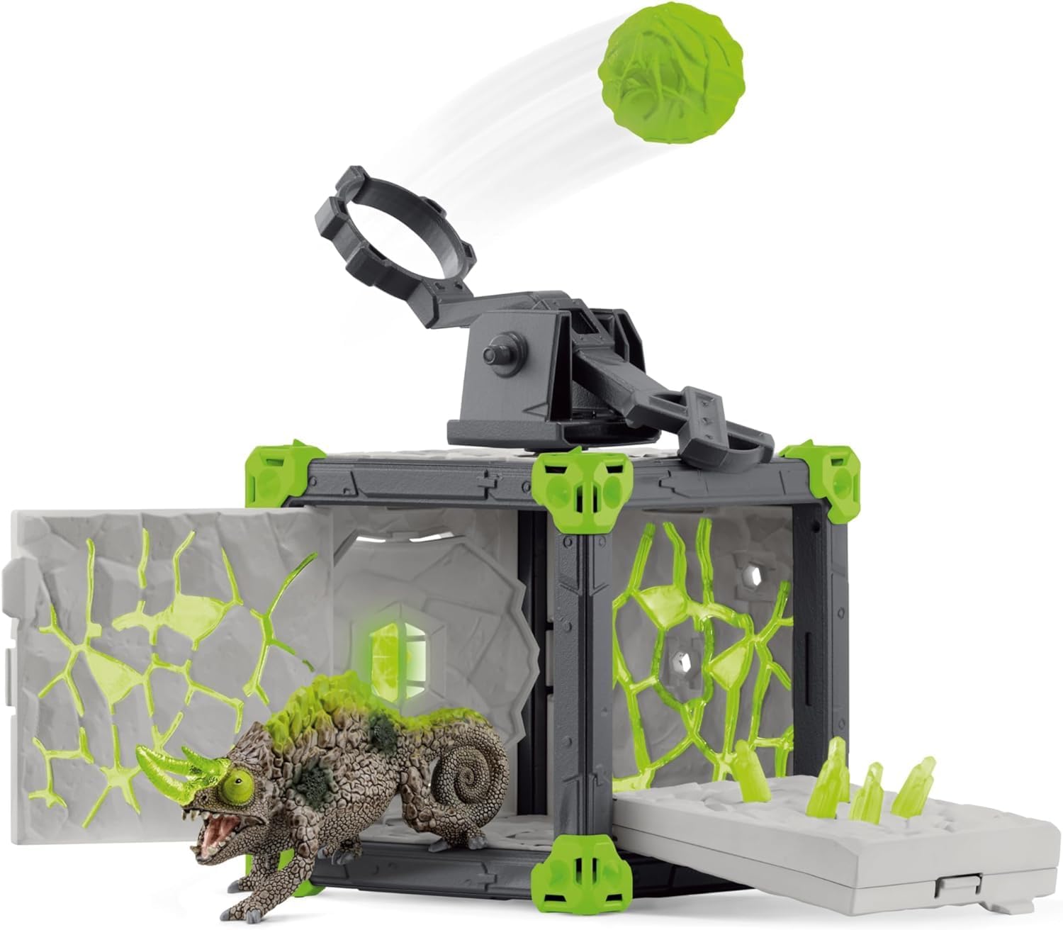schleich 42677 BattleCave Stone Chameleon, ELDRADOR CREATURES - Playset, 34 pieces for Age 7+
