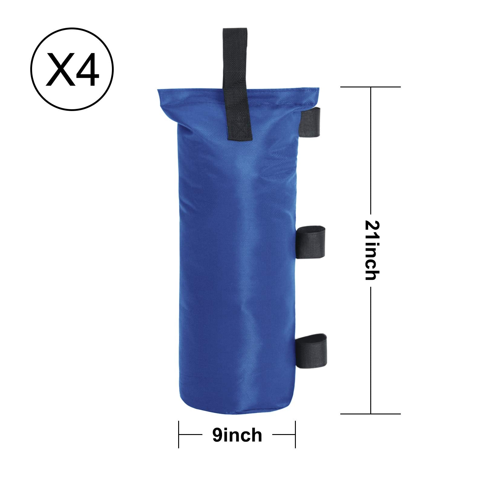 MASTERCANOPY Set of 4 Gazebo Sand Weights SandBags with Pothook for Pop Up Portable Folding Canopy, (Small, Black, Up to 31KG IN TOTAL)