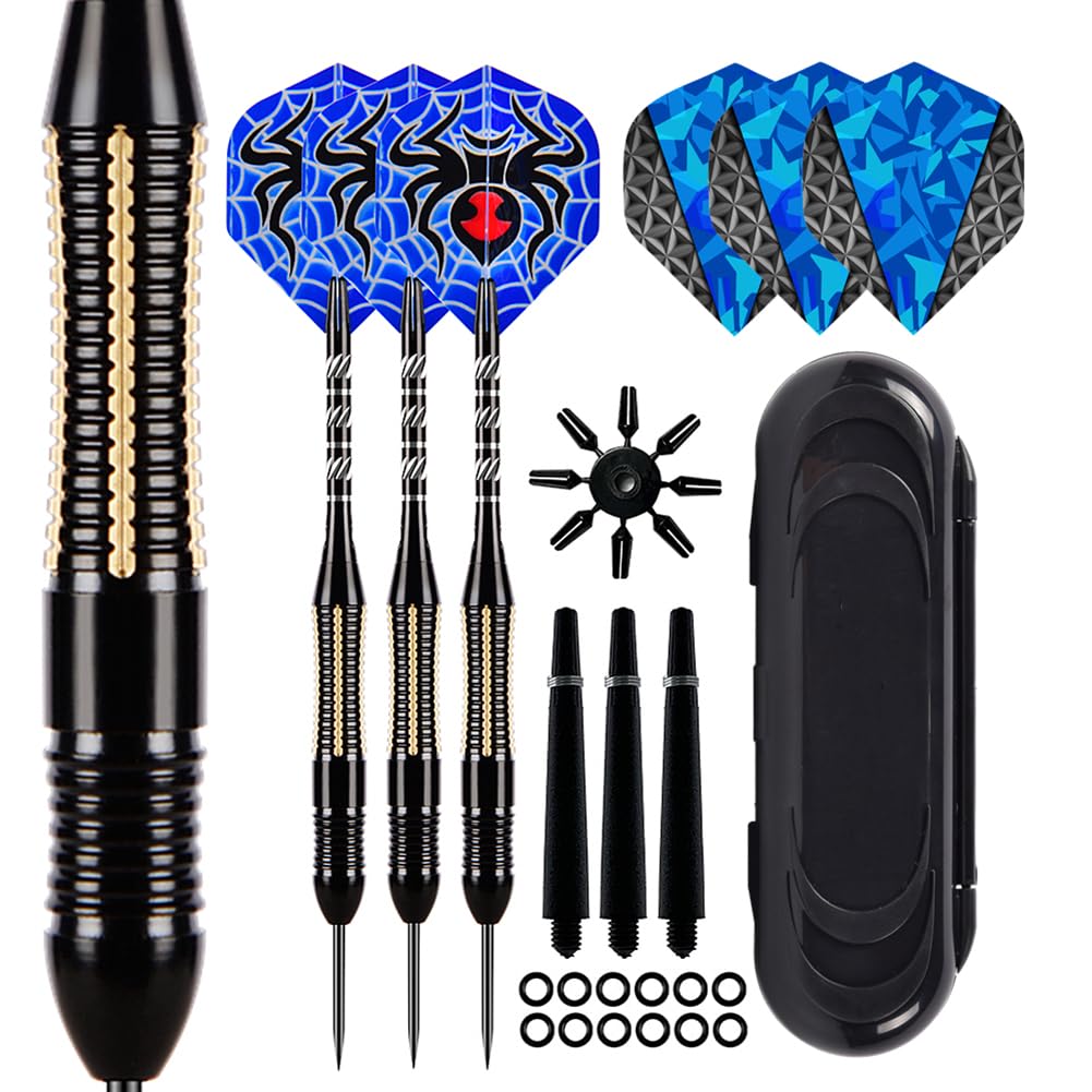 Steel Tip Darts Set,3 Pack Professional Dart with Aluminum Shafts and Darts Case