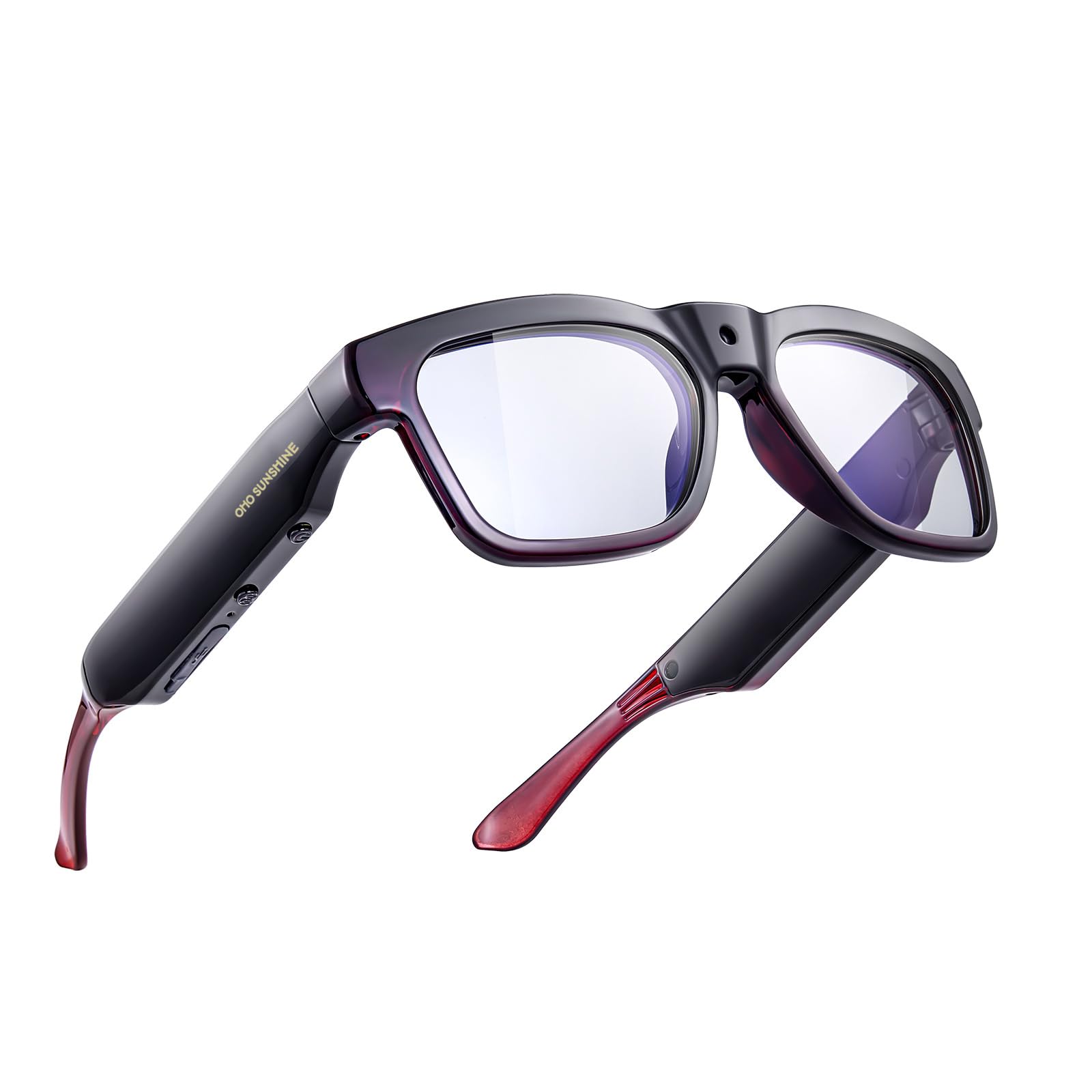 OhO sunshine Smart Bluetooth Glasses with 4K Camera Recording and Real-Time Translation Memory, UV Protection Lens for Outdoor & Indoor
