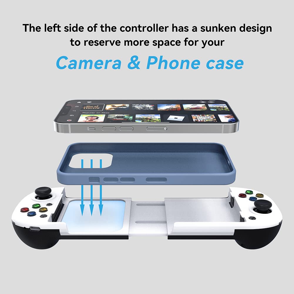 ShanWan Mobile Gaming Controller for Android/iOS, Phone controller for iPhone15, Bluetooth connection, PS Remote Gaming Xbox Cloud Steam Link GeForce NOW MFi Apple Arcade Gaming