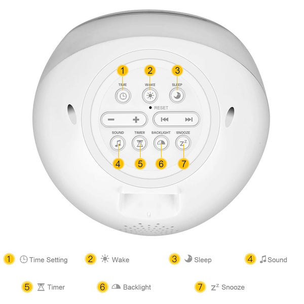 ICODE Time to Wake Alarm Clock for Kids, Children's Sleep Trainer, Kids Wake Up Light, Sleep Sound Machine