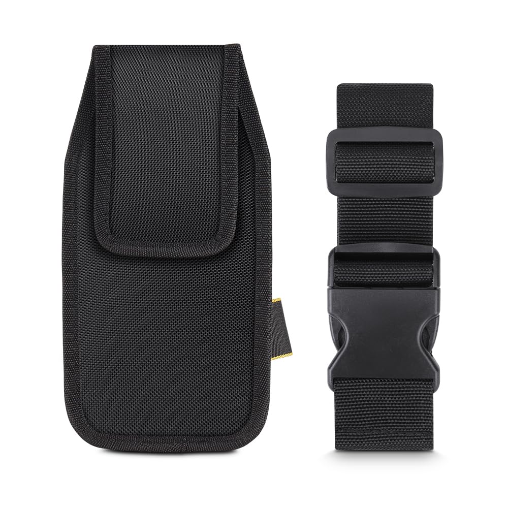 WINHUNT Tool Belt Pouch, Electrician Pouch 18 Pocket with Adjustable Nylon Belt 15x4x22cm Black (18 Pockets)