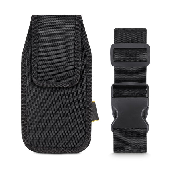 WINHUNT Tool Belt Pouch, Electrician Pouch 18 Pocket with Adjustable Nylon Belt 15x4x22cm Black (18 Pockets)