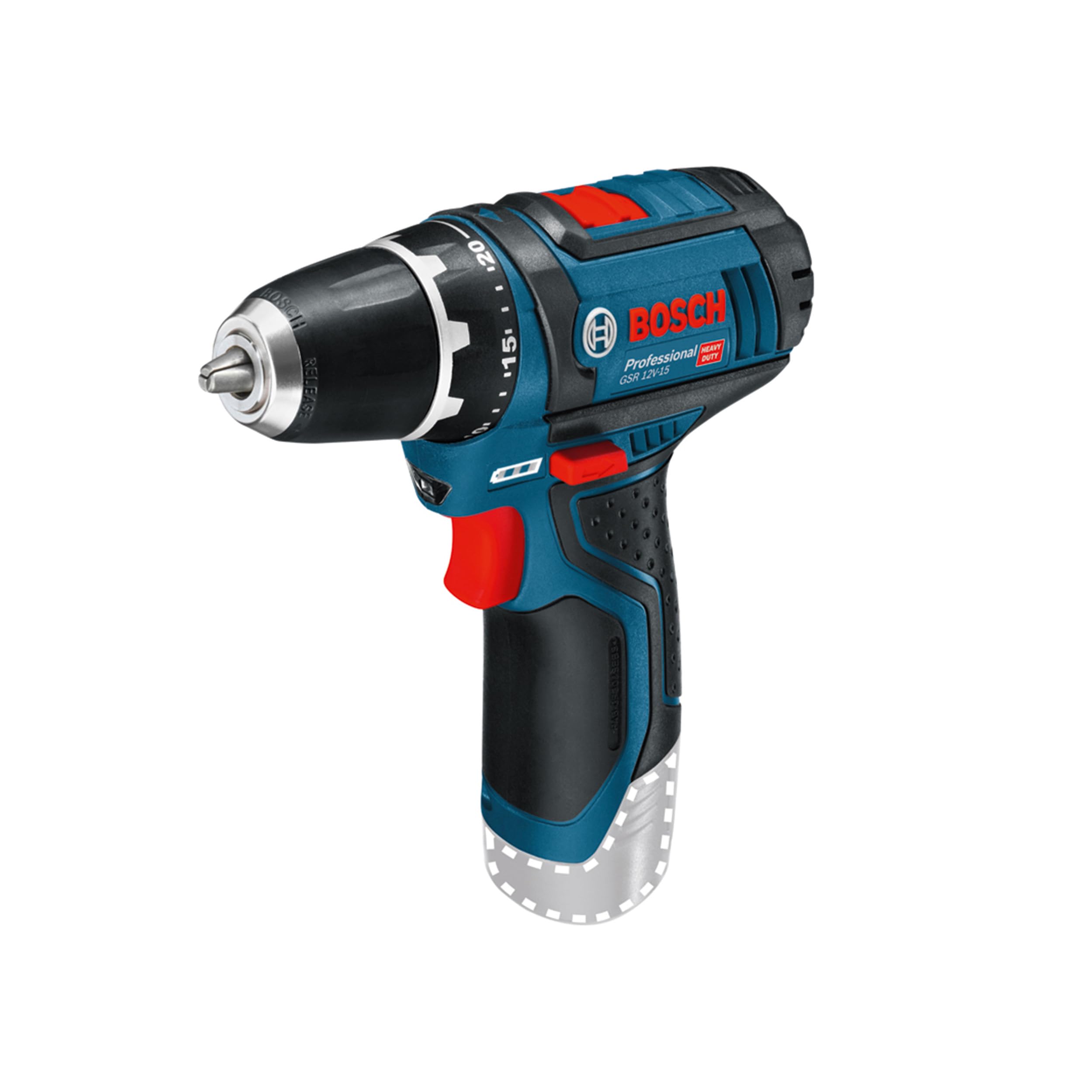 Bosch Professional 12V System GSR 12V-15 cordless drill/driver (excluding batteries and charger)