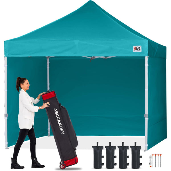 ABCCANOPY 3x6M Pop Up Gazebo Canopy Commercial Tents Market stall with 4 Removable Sidewalls and Roller Bag Bonus 4 Weight Bags (Grey)