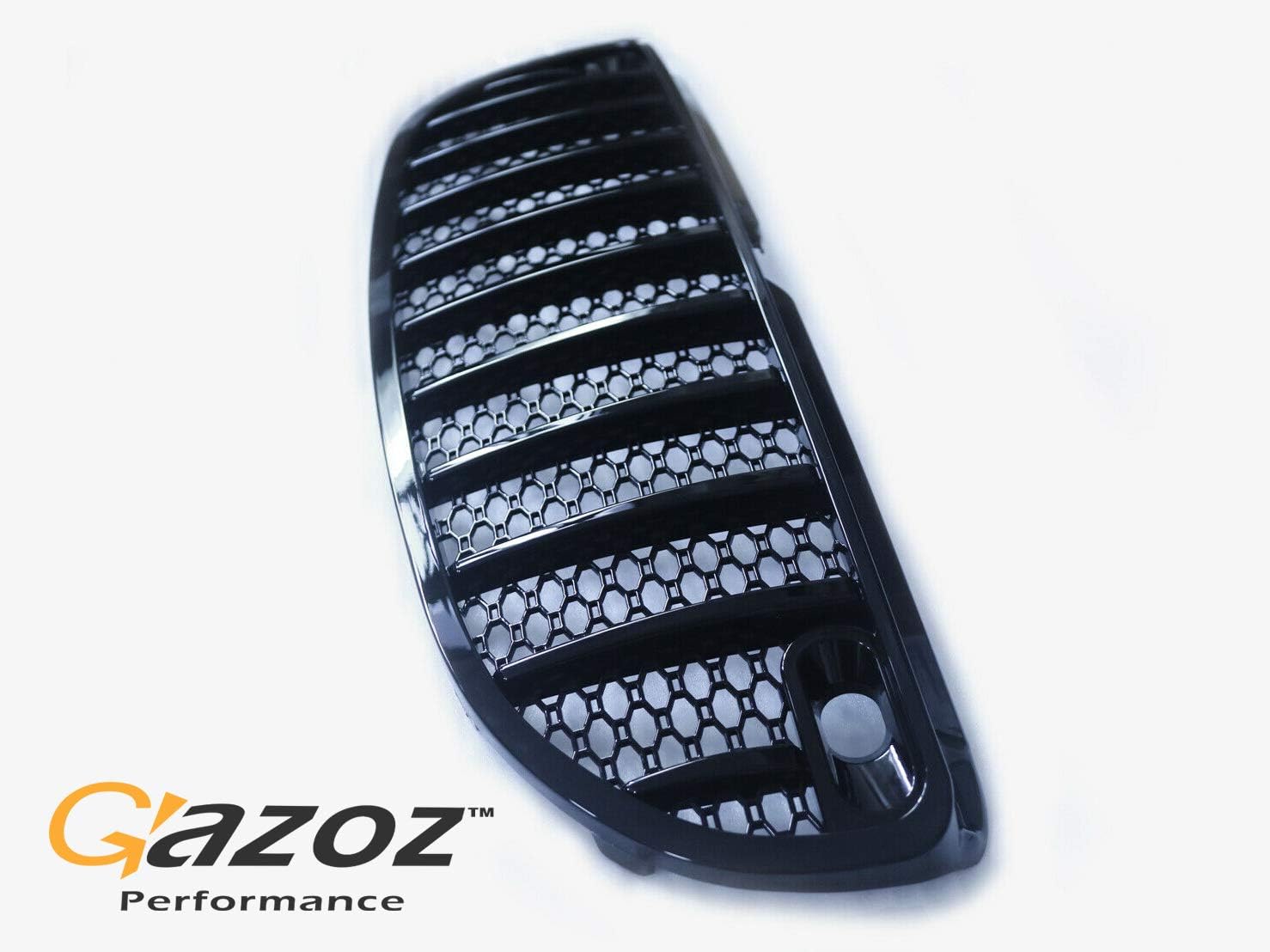 Gloss Black Front Grill Compatible With Smart Car Fortwo 453 Gen.3 - Grille Upgrade Replacement
