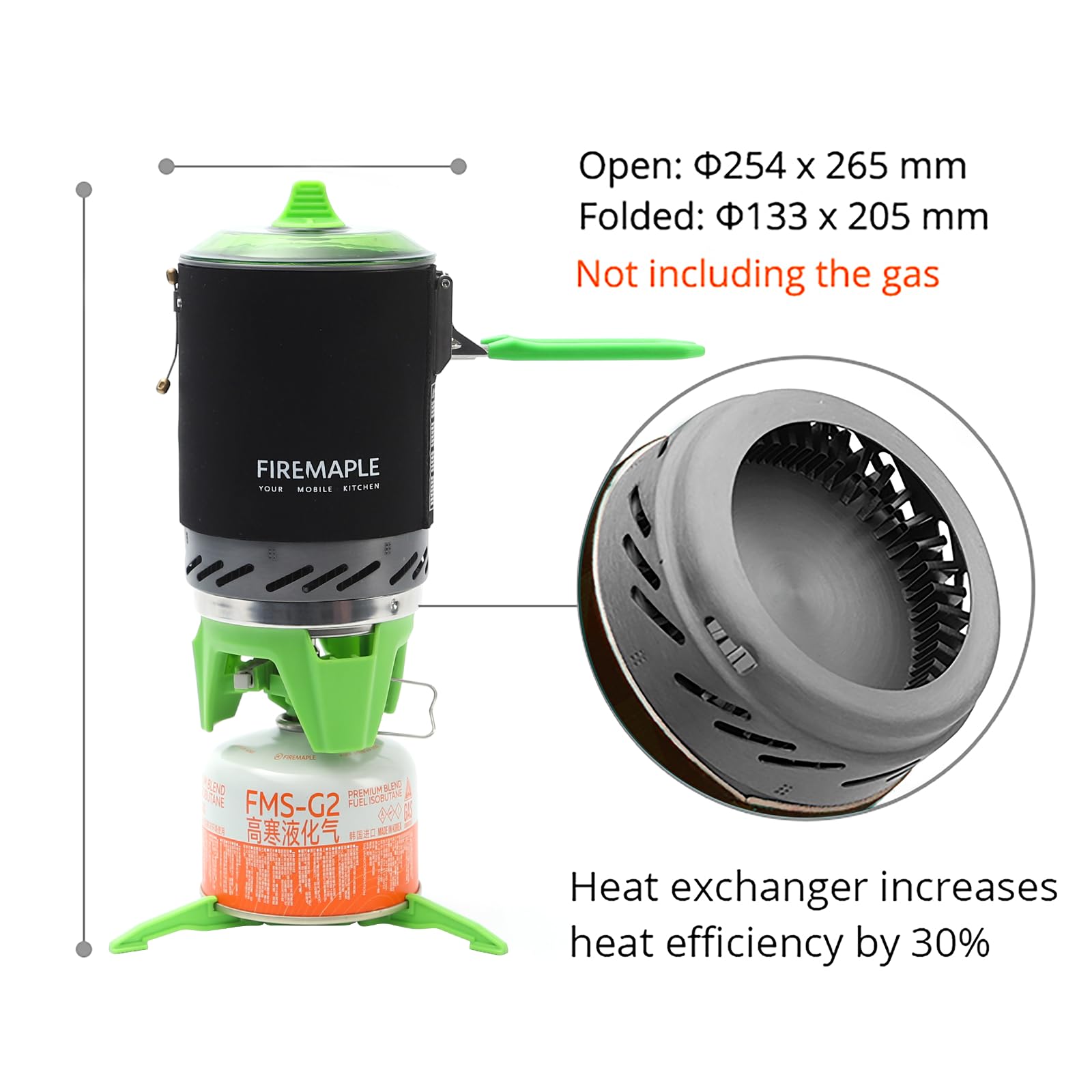 Fire-maple FMS-X2 Personal Cooking System Outdoor Hiking Camping Equipment Oven with Piezo Ignition POT Support & Stand for Outdoor Acitivities- Portable Propane Gas Stove Burner