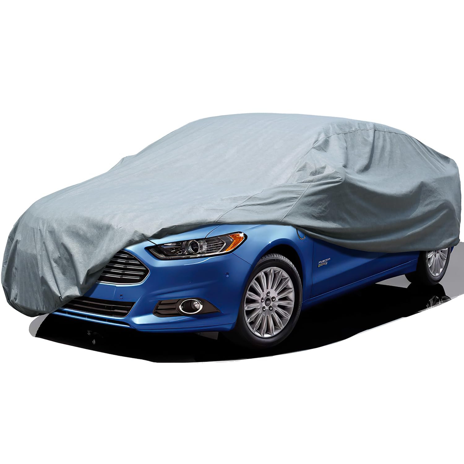 Leader Accessories Full Car Cover Premium 5 Layers Waterproof Breathable Vehicle Cover Universal Fit (Sedan-200"x61"x50",Grey,Outdoor)