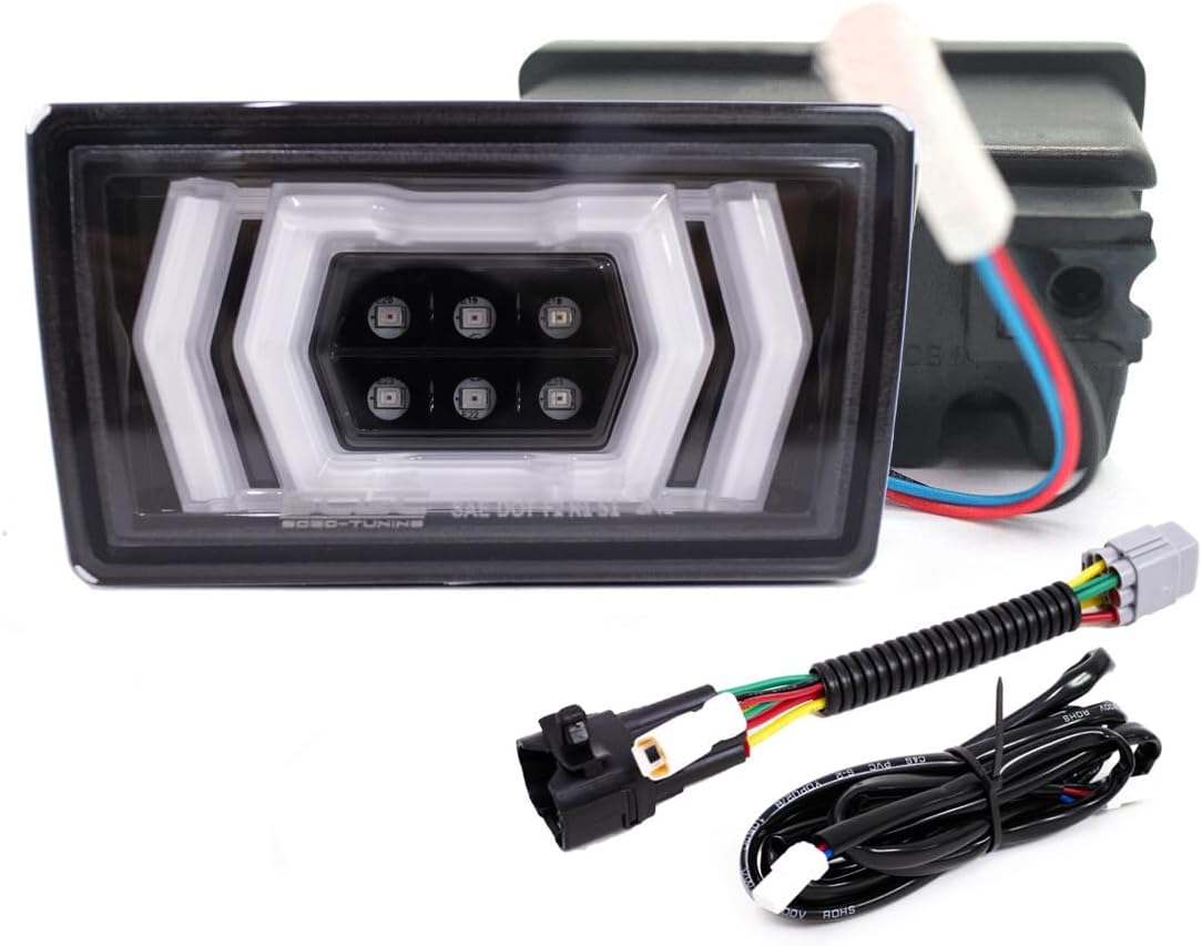 GAZOZ PERFORMANCE F1 Hexagon Style 4th Brake Light Kit Rear Bumper White Bar For 22-23 Subaru WRX