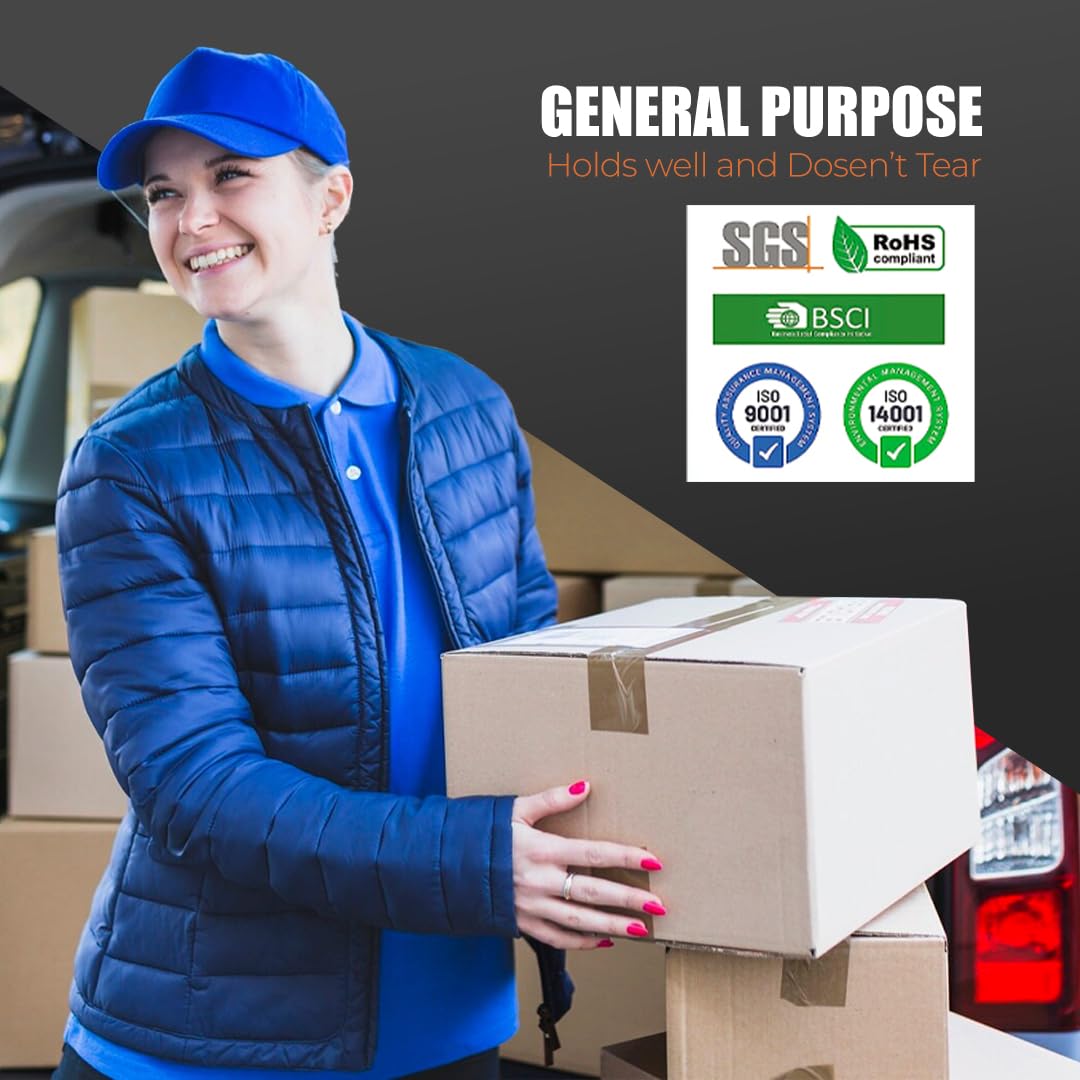 K-MART Packaging Tape, Industrial Duty Brown Parcel Tape 6 Rolls With Low Noise - 48mm X 66m, Secure Sticky Brown Tape For Box Packaging, Moving Boxes, Packing Tape Strong For Moving House (6 rolls)