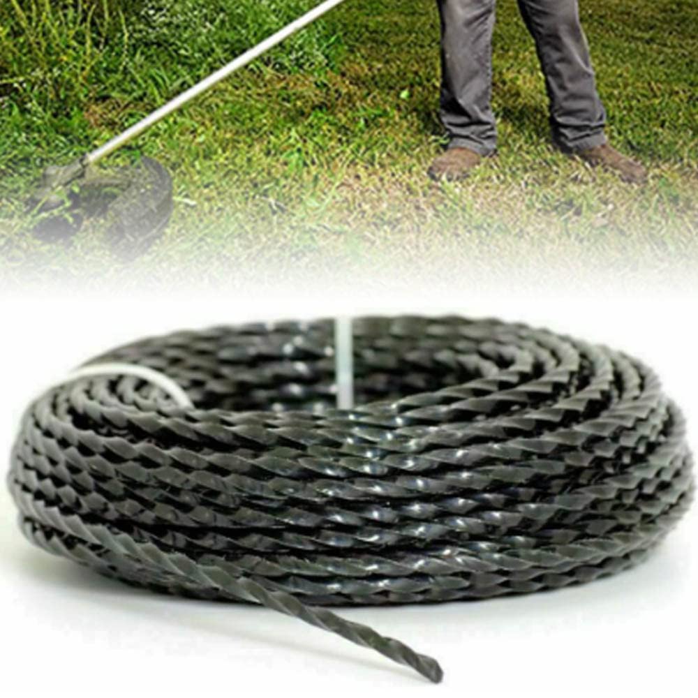 Riegolux 107677 Nylon Helicoidal Trimmer Thread, Black, 3.3 mm x 100 m