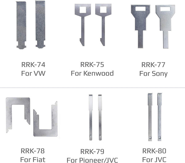 38 Pcs Car Radio Release Keys Set by Keple | Vehicle Panel Stereo Removal Trim Tool Kit for Audio GPS CD Player Radio Head Unit Navigation Installation Disassembly | Pack of 38
