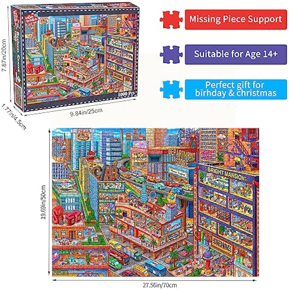 HUADADA Jigsaw Puzzles for Adults 1000 Piece Jigsaw Puzzles for Adult JigsawPuzzle 1000 Pieces for Adults Challenging Puzzle Games-Business Center
