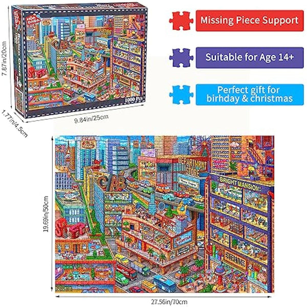 HUADADA Jigsaw Puzzles for Adults 1000 Piece Jigsaw Puzzles for Adult JigsawPuzzle 1000 Pieces for Adults Challenging Puzzle Games-Business Center