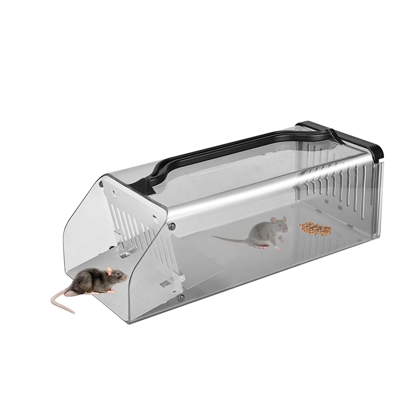 Humane Rat Traps - Transparent Humane Mouse Traps, Effective Mouse Traps for Indoors/Outdoor Rat, Humane Mice Trap, Reusable & Washable Mousetraps Safety for Children and Pets 1230